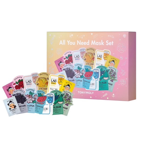 Tony Moly All You Need Mask Set 13 Masks New In Box Everyday Hydration DULL SKIN - Picture 1 of 4